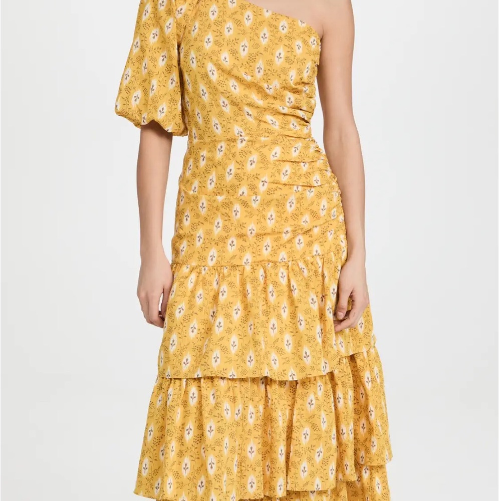 NWT! Veronica Beard Virginia Floral One- Shoulder Maxi Dress